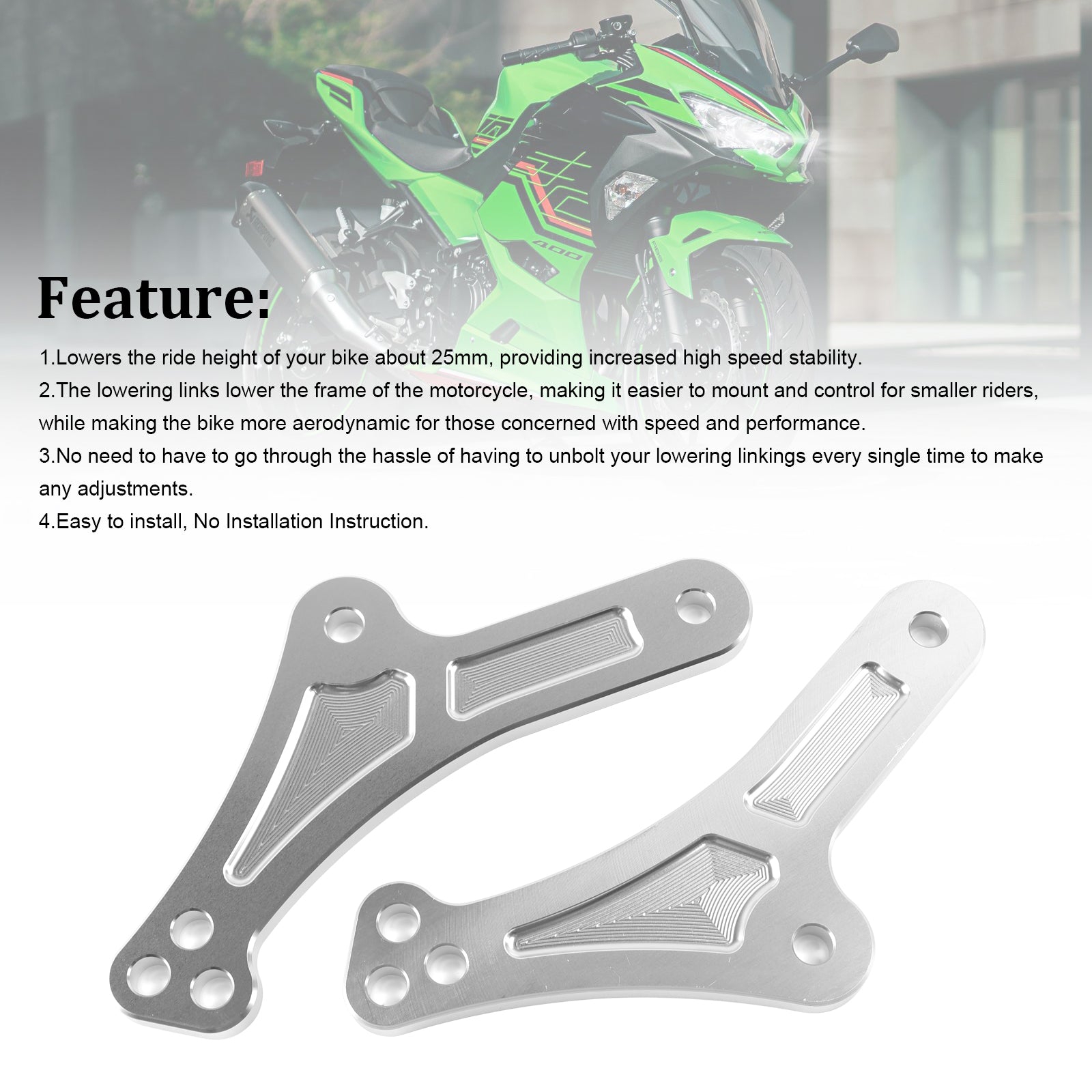 2023-2024 kawasaki ZX-25R ZX-4R Adjustable Lower Suspension Links