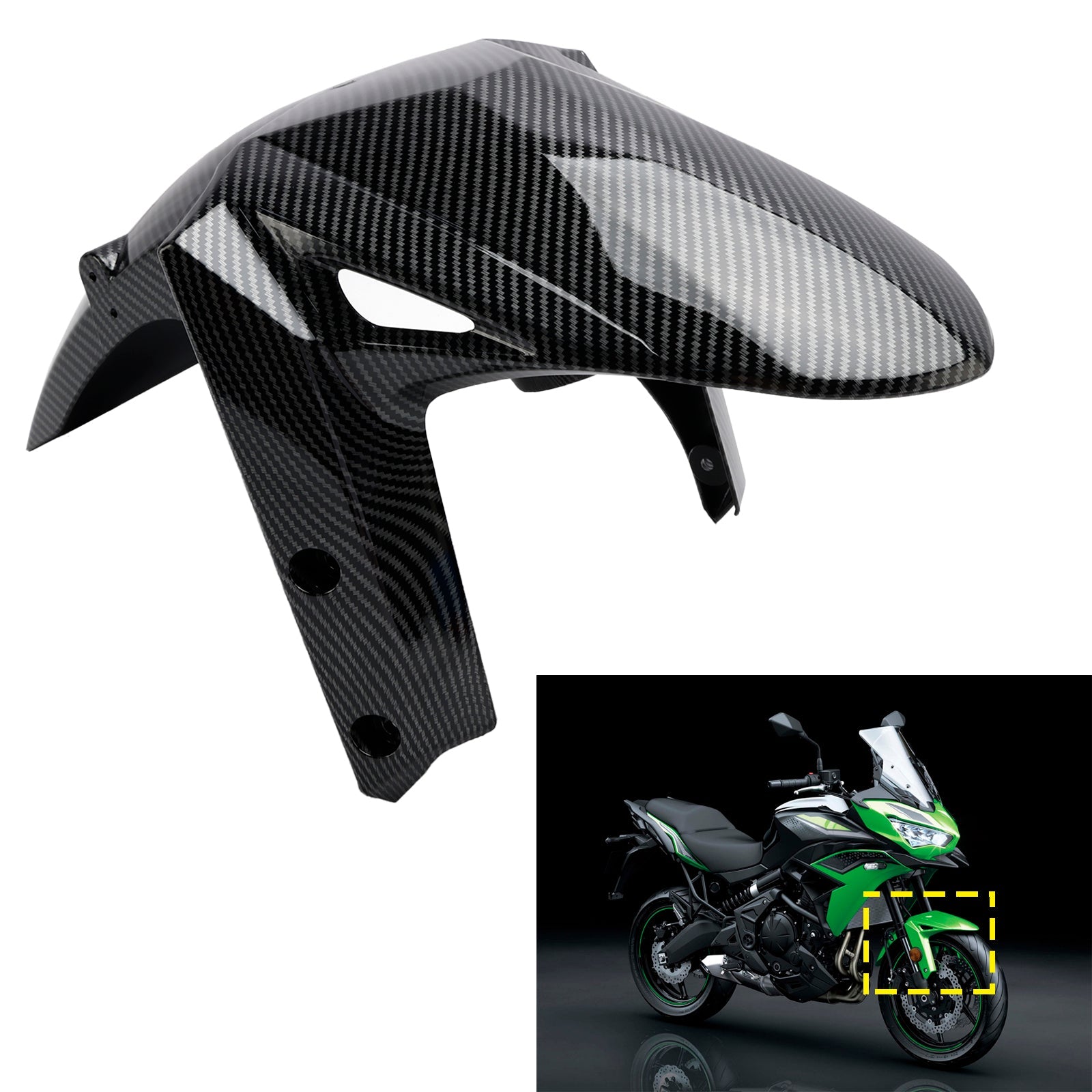 2022-2024 Kawasaki Versys 650 KLE650 Front Fender Mudguard Fairing