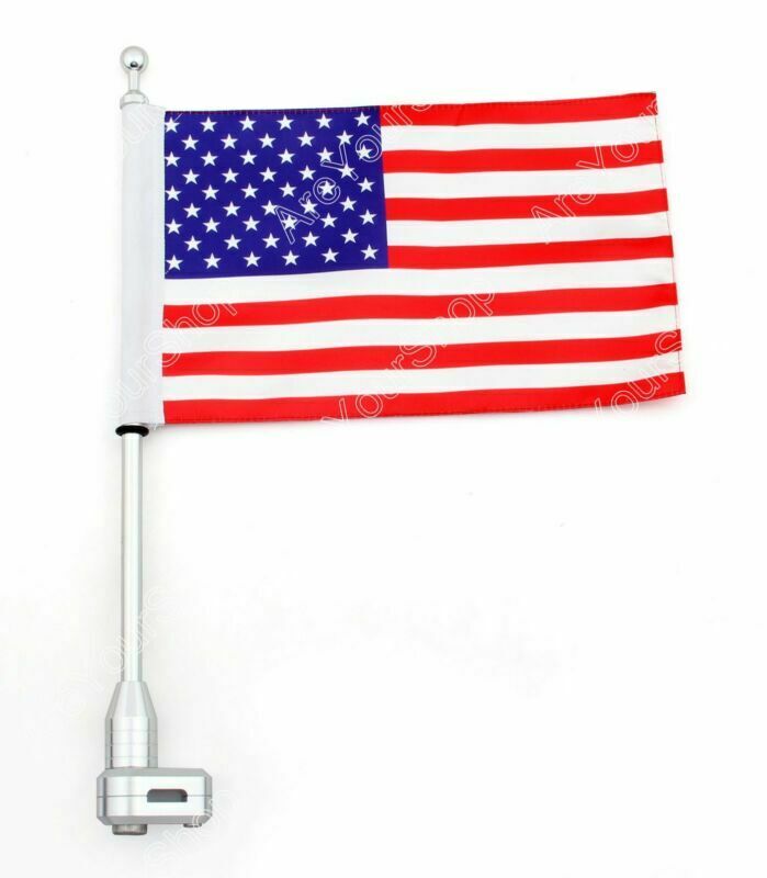 01-12 Pole USA American Luggage Flag Vertical GL1800 Honda GoldWing Rack