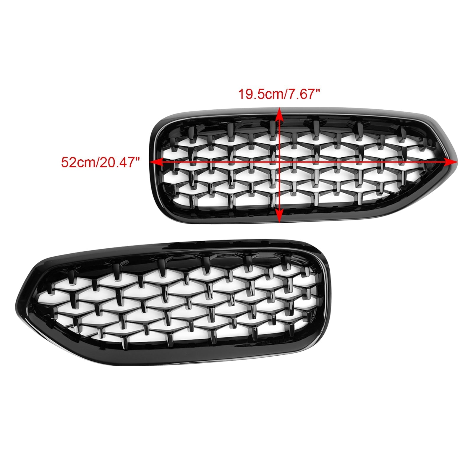 2019-2023 BMW G29 Z4 Diamond Style Gloss Black Front Kidney Grill Grille