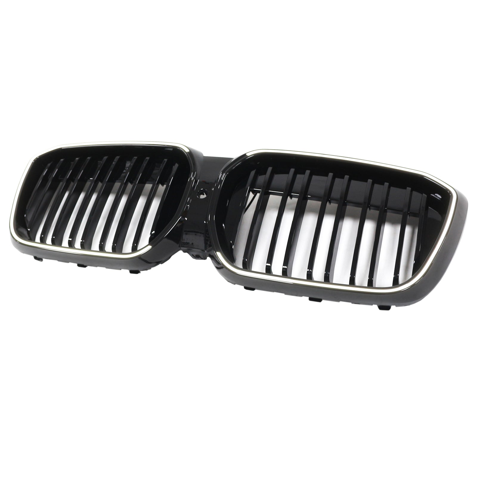 2022-2024 BMW IX3 G08 LCI Double Slat Gloss Black Front Kidney Grill Grille