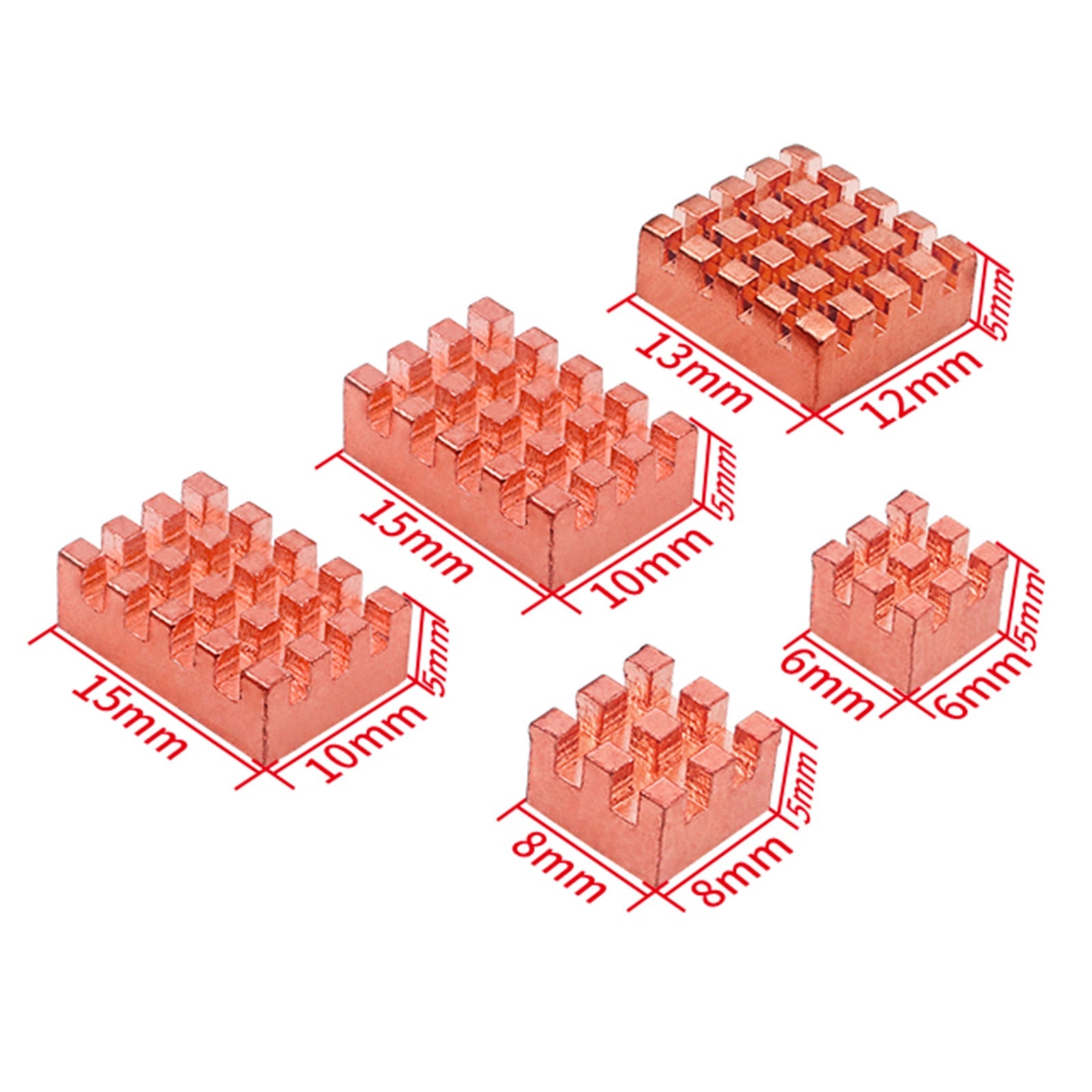 Radiator Banana Pi OpenWrtOne Pure Copper Heat Sink with Adhesive CPU Cooler
