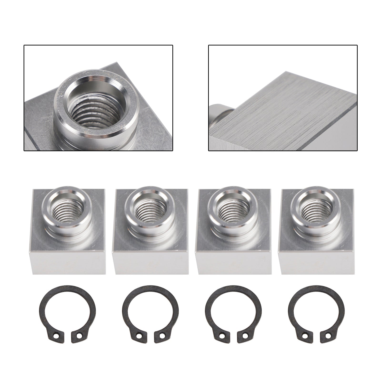 4X Set Snowmobile Trailer Insert Nut & Snap Ring 04414 03400 For Triton Xt & Lt