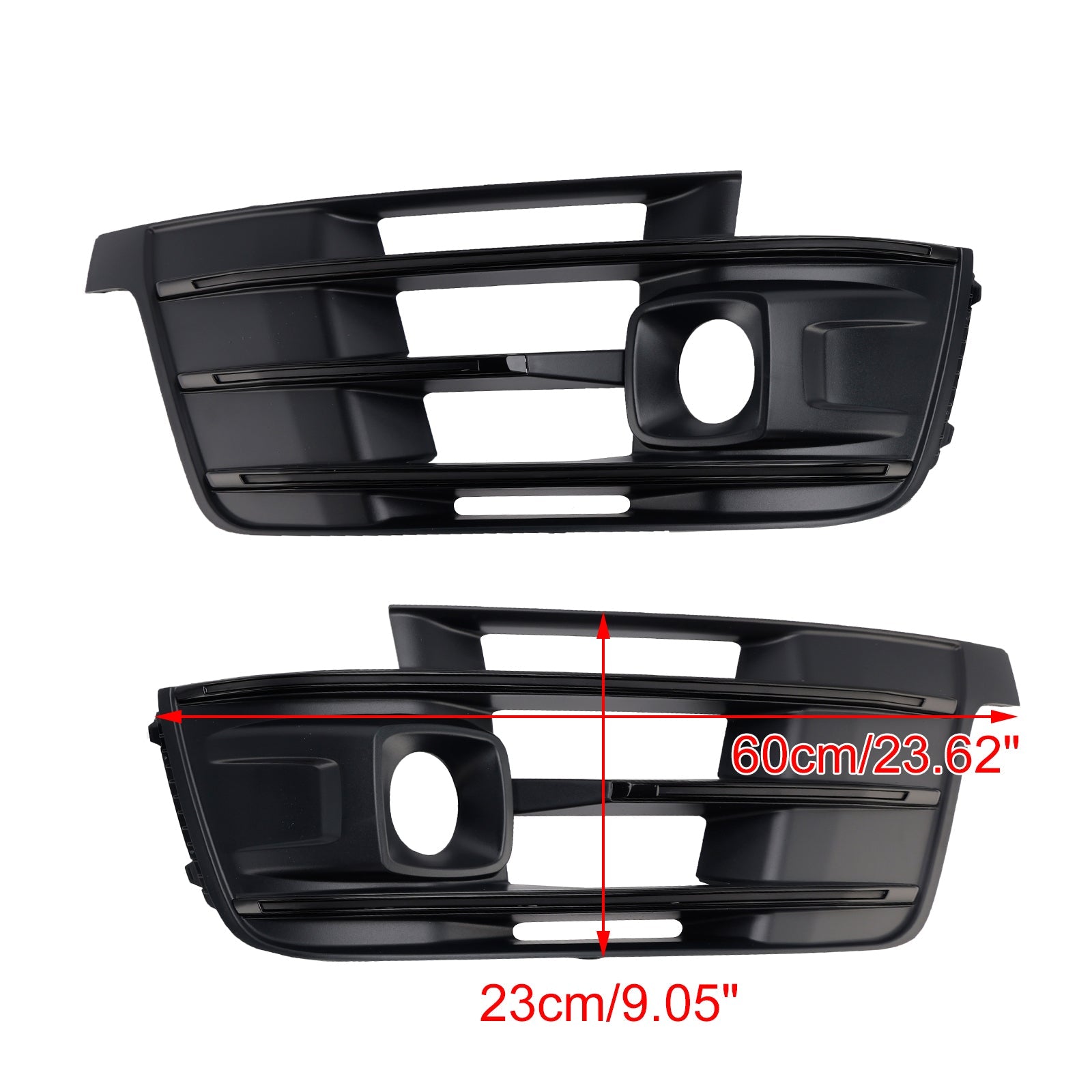 2016-2019 Fit Audi Q7 2PCS Front Bumper Fog Light Grille Cover 4M0807681E