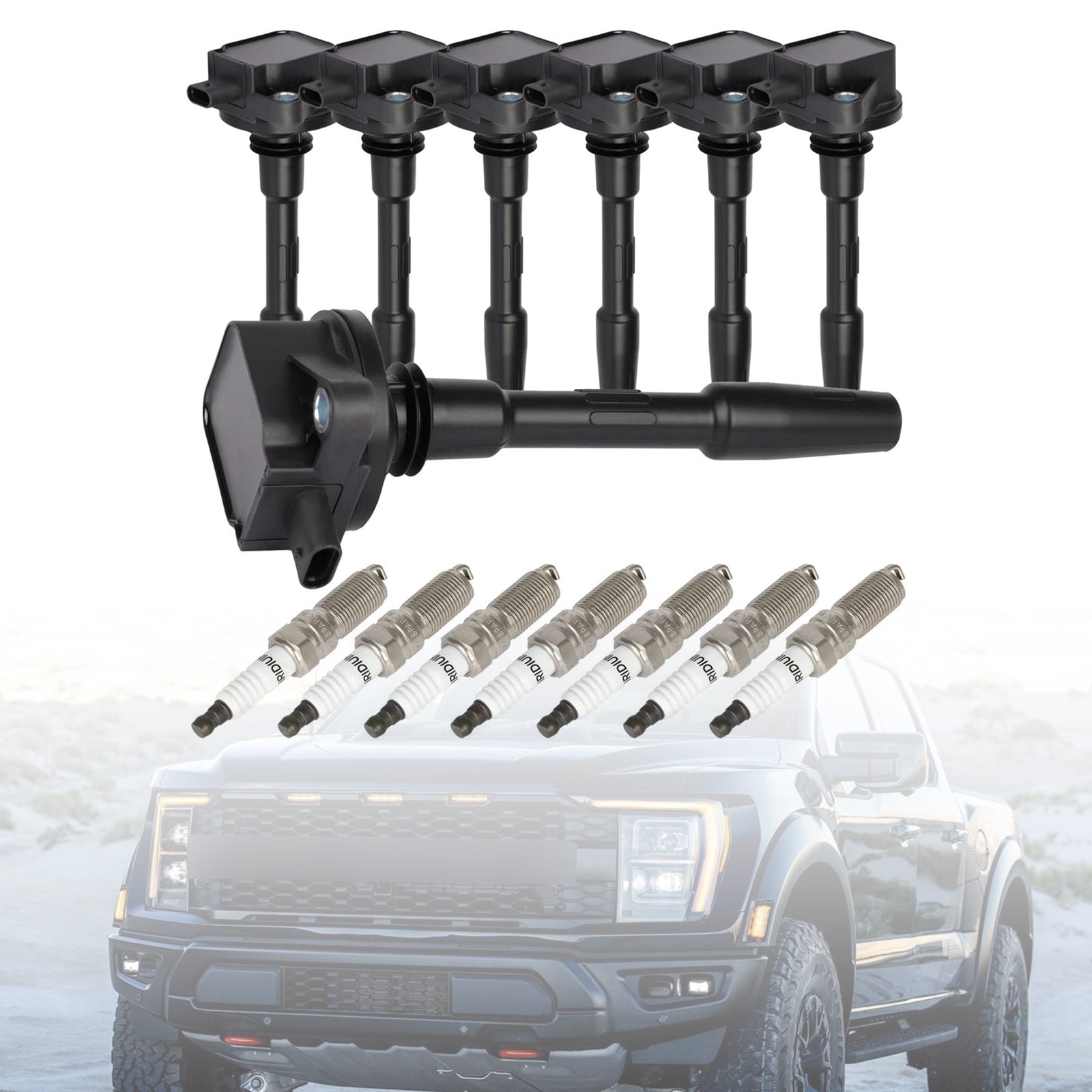 UF835 UF869 7x Ignition Coils Spark Plugs For Ford F-150 2018-2021 V8 5.0L