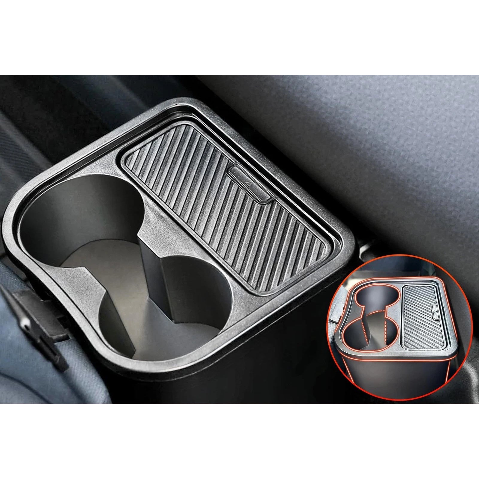 Trash Can with Cup Holder For Ford Maverick 2022-2025 Multi-Function