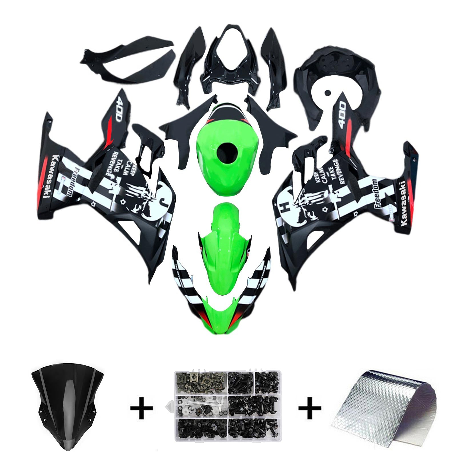 2018-2024 Kawasaki EX400/Ninja400 Fairing Kit