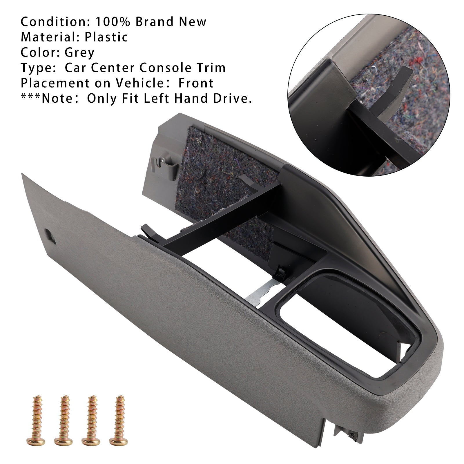 1999-2005 VW Golf Jetta Car Center Console Trim 1J1863201D Grey