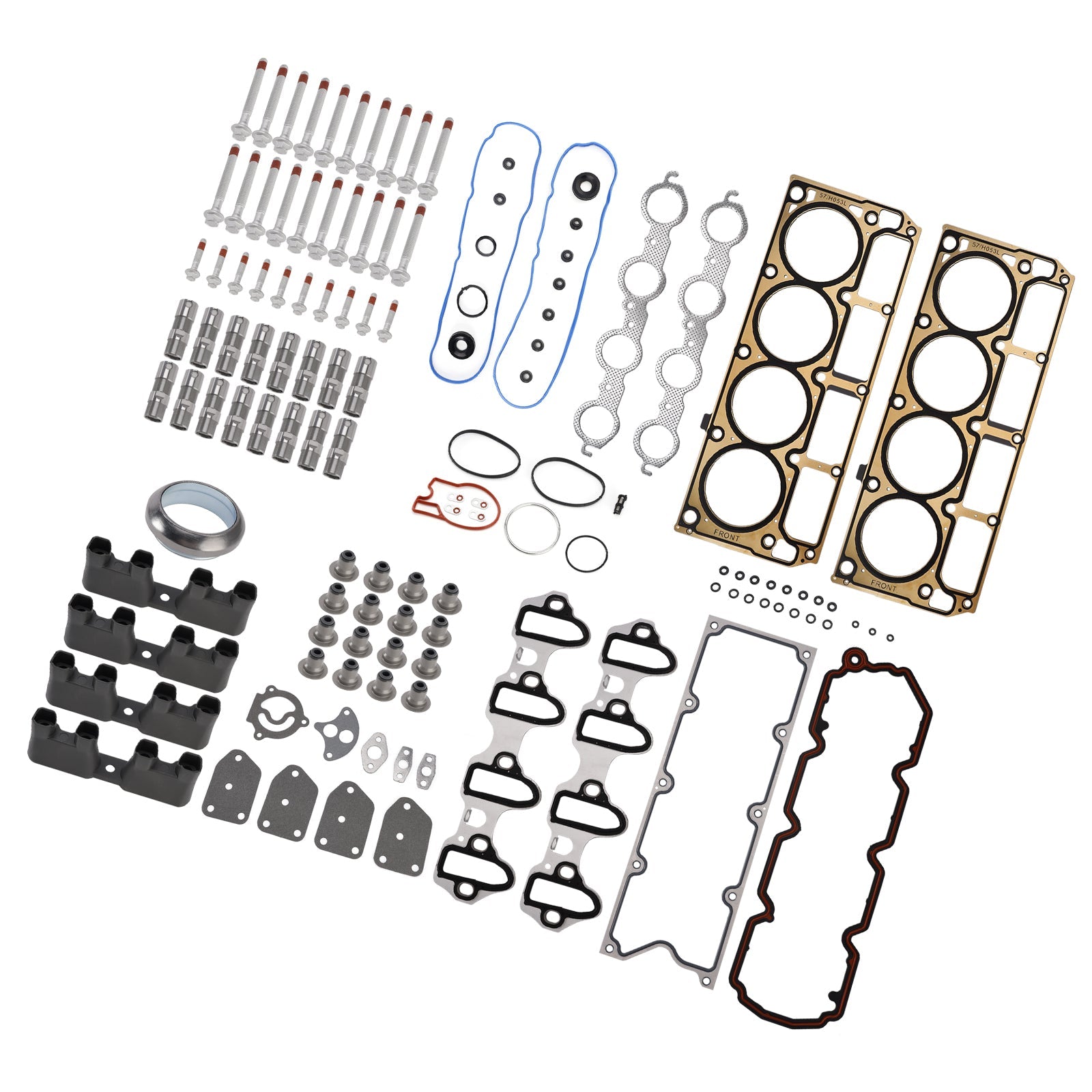 2008-2013 For GMC Sierra 5.3L 5328CC 325CID V8 OHV NON-AFM Lifters Kit Head Gasket Set Head Bolts Lifters & Guides 12595365