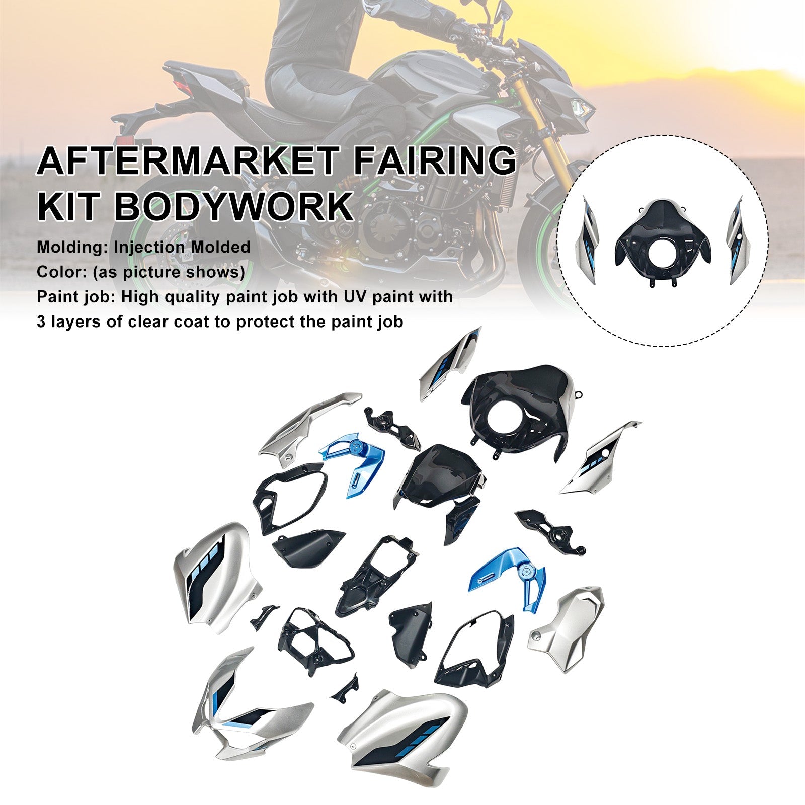 Injection Bodywork Fairing Kit for Kawasaki Z900 2025-2026