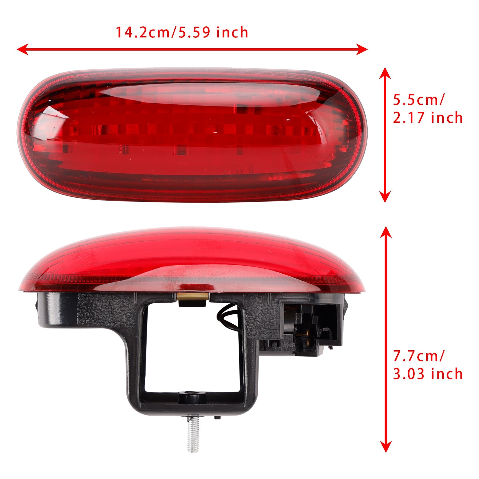Rear High Level Third Brake Light 93850108 For Vauxhall Vivaro A X83 01-2014 Red