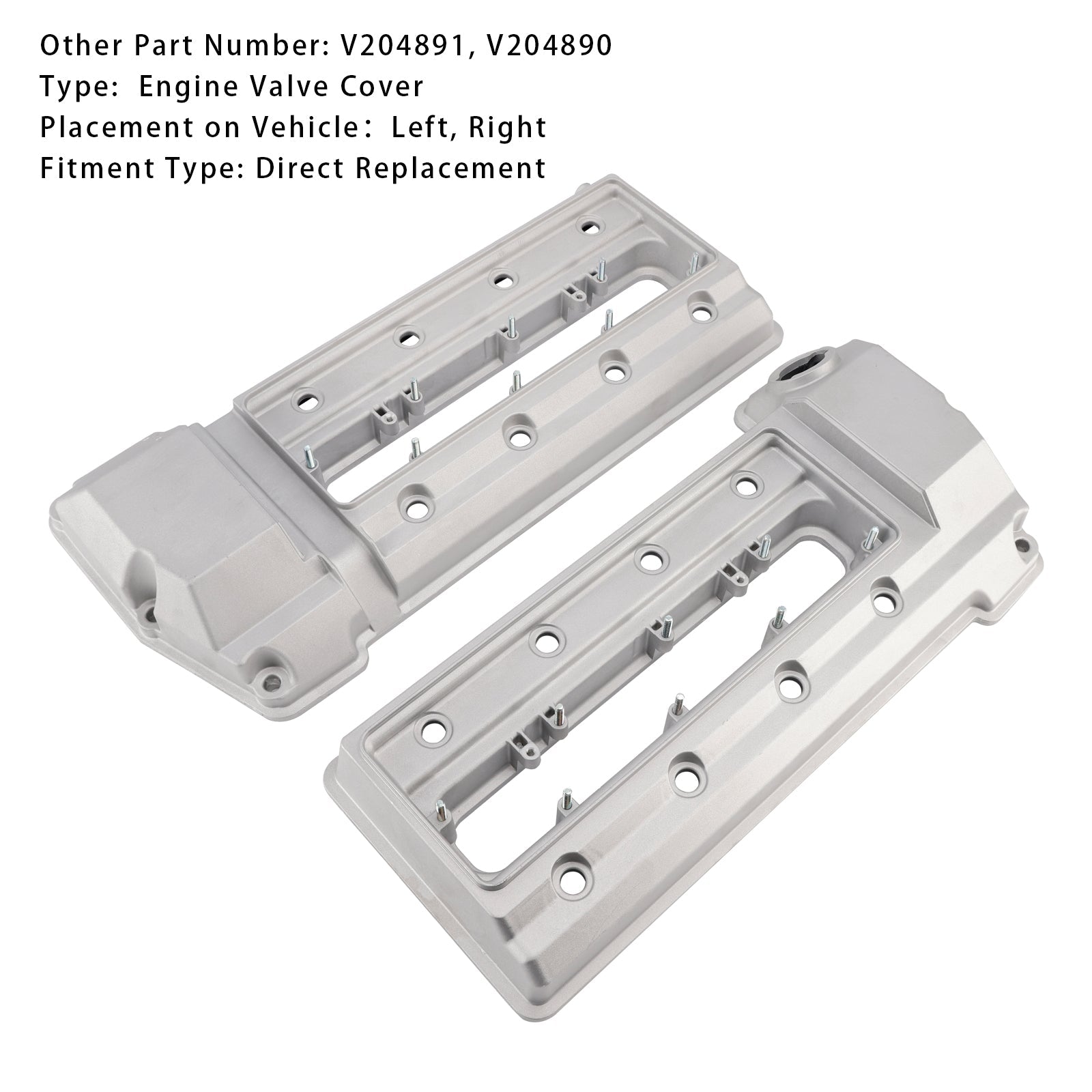 Left+Right Engine Valve Cover For BMW 540i E39 740i 740iL1998-2001 E38 X5 Z8