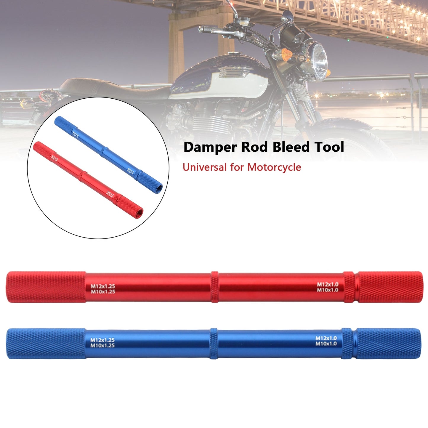 Universal Motorcycle Fork Bleed Tool Diy Suspension Repair Damper Rod