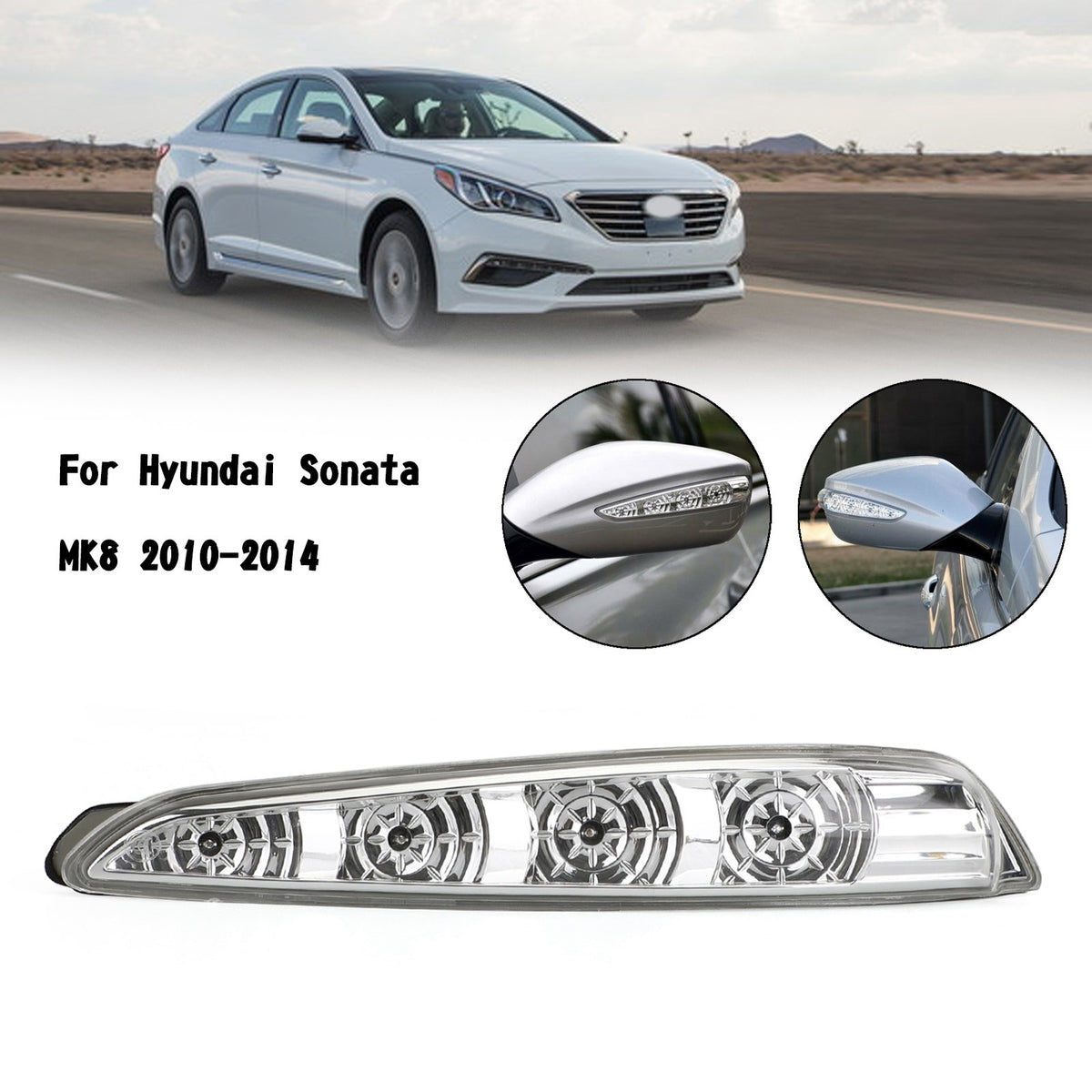 Right Side Mirror Lamp Turn Signal Light For Hyundai Sonata MK8 2011-2015