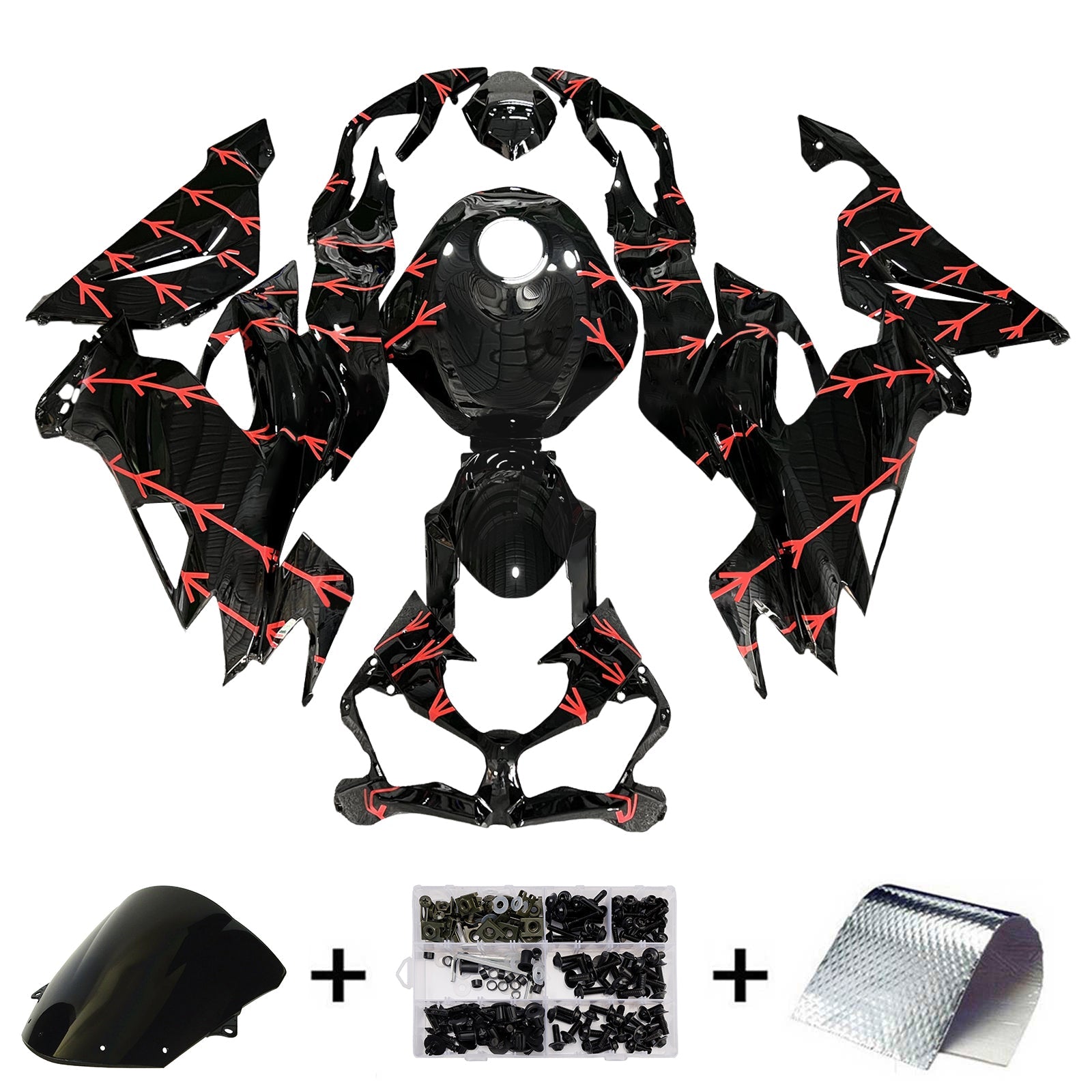 Injection Fairing Kit Bodywork Plastic ABS fit For Kawasaki ZX6R 2019-2023