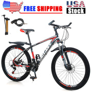 27.5 inches Wheels Adults Mountain Bike 21 Speed Bikes Bicycle MTB Black&Red