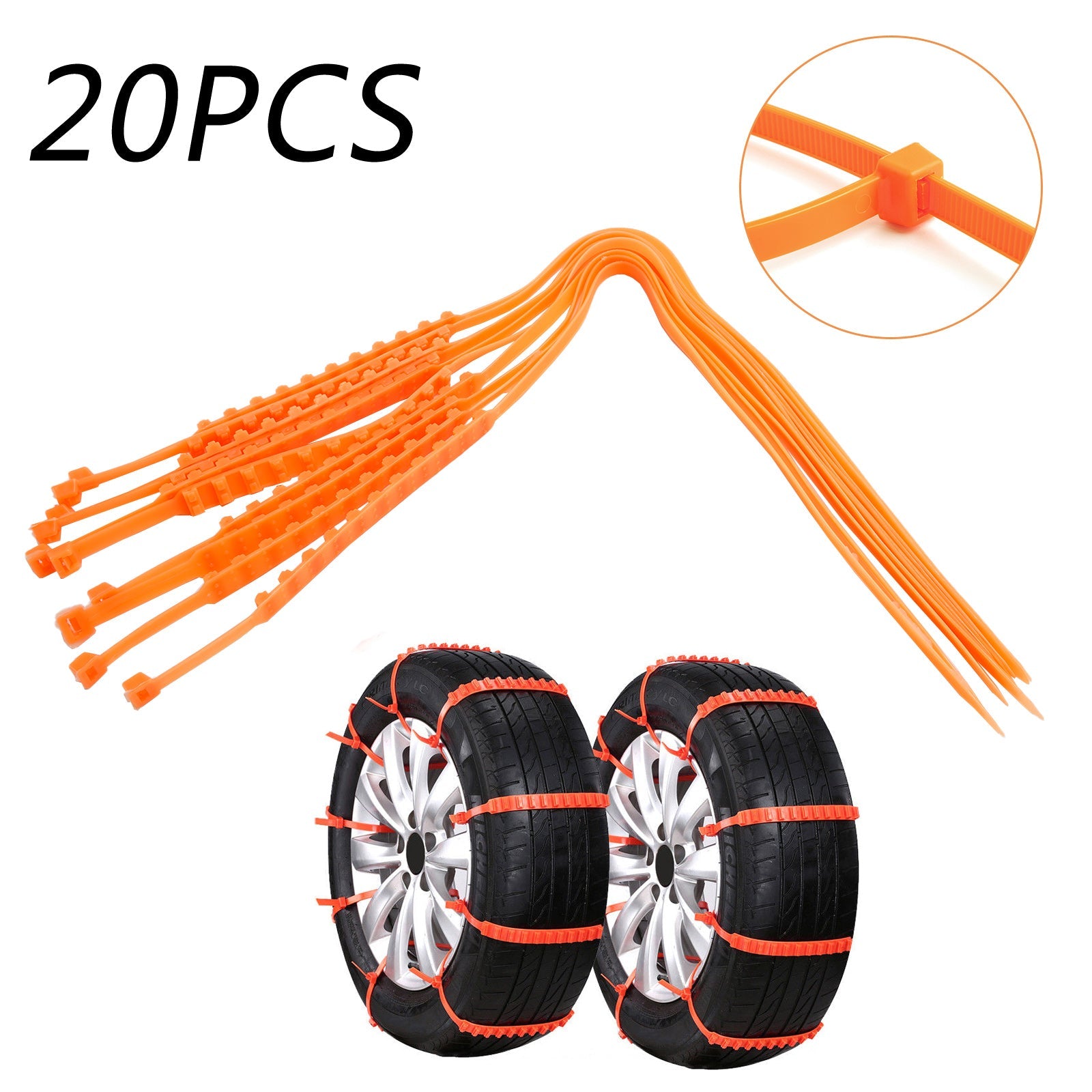 10/20/40PCS Snow Tire Chain Anti-Skid Belt For Car Truck SUV Winter Driving