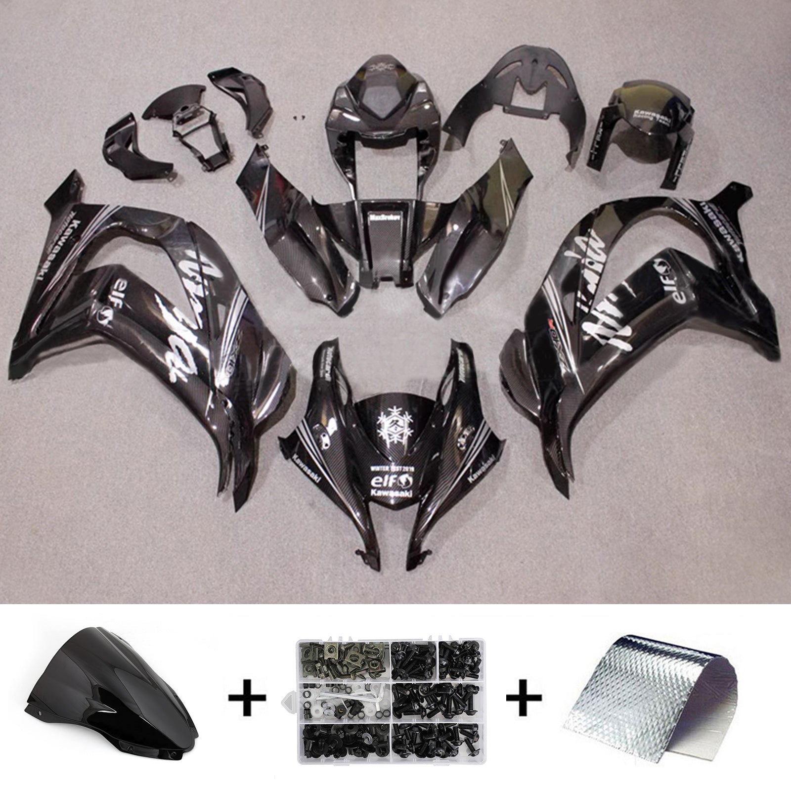 Injection Fairing Kit Bodywork Plastic ABS fit For Kawasaki ZX10R 2016-2020