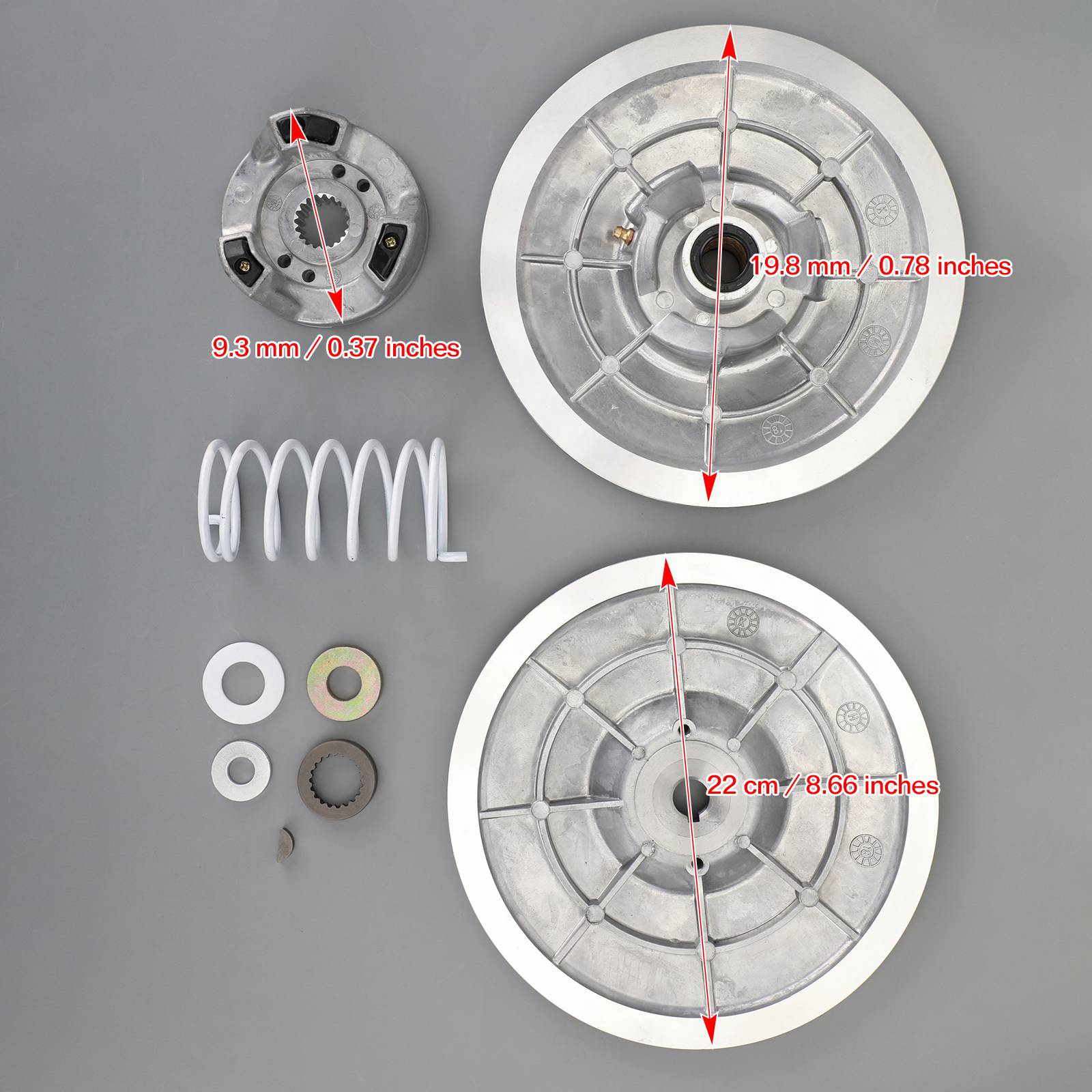 Secondary Driven Clutch for Yamaha Golf Cart 4 Cycle G2 G9 G14 G16 G20 G22 85-07 Generic