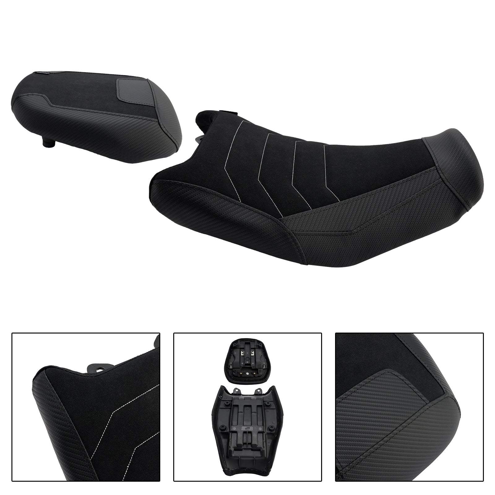 2024-2025 For Suzuki V-Strom250Sx Lower Front W/ Rear Seat Driver Pillion Black