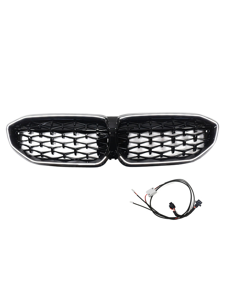 2019-2022 BMW 3 Series G20 lack Diamond Kidney Grille Grill 51138072085