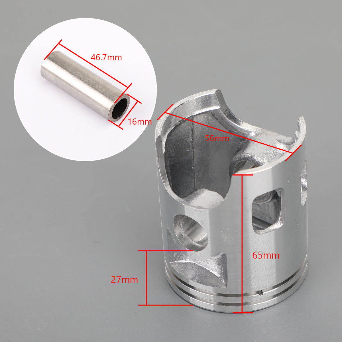 Piston Ring Pin Clip Kit 56Mm Fit For Yamaha Dt125 Efgh Dt125Mx 2A6-11631-00-96