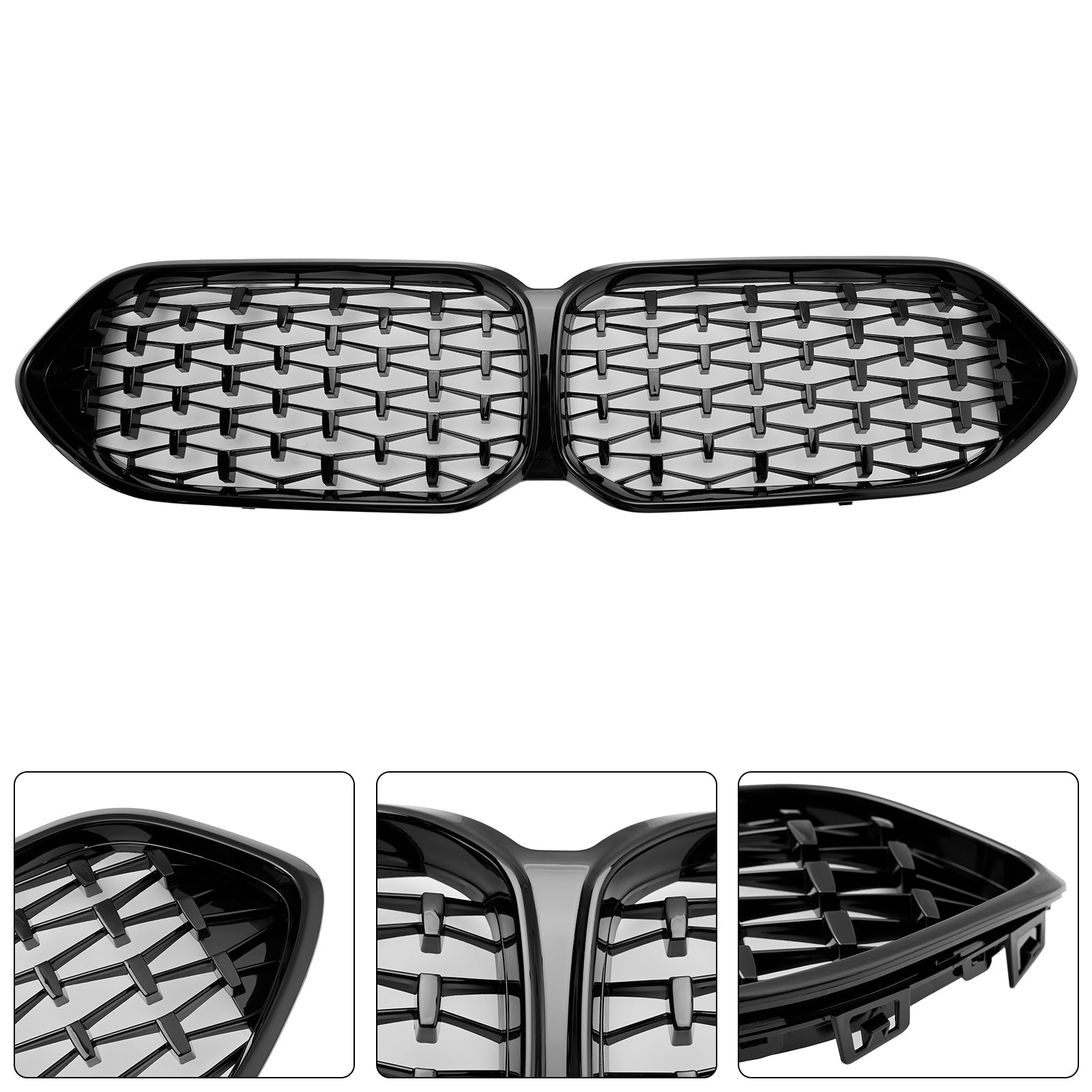 2020-2023 BMW 2 Series F44 Coupe M Diamond Gloss Black Front Grille Grill 51135A39378 51138080494