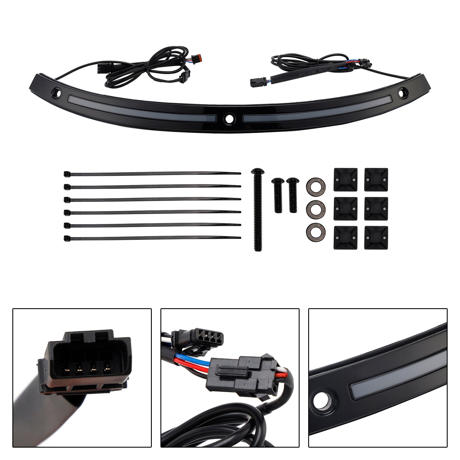 2014+Touring Electra Glide Street Glide Ultra Limited LED Running Turn Signal Light Windshield Trim