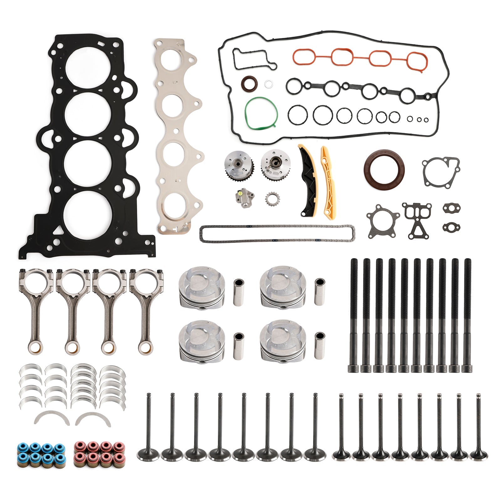 2015-2019 Kia Optima/K5 (JF) G4FJ 1.6T Engine Piston Gasket Valve Bearing Timing Kit w/ Rods 20910-2BU06