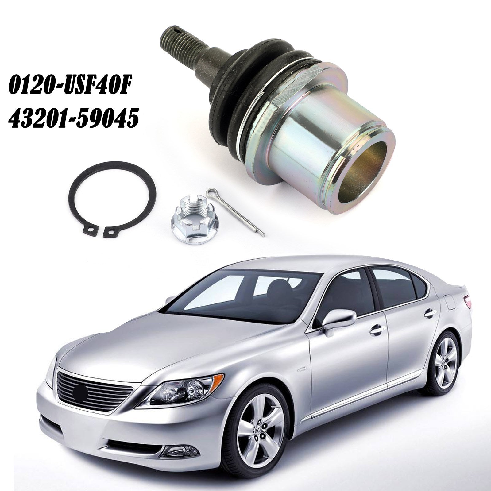 2007-2016 Lexus LS460 2WD RWD Front Lower Knuckle Spindle Ball Joint 43201-59045 Generic