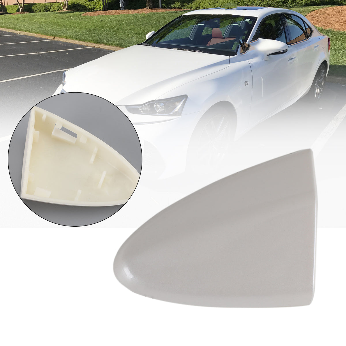 2008-2013 Lexus IS F 5.0L White Front Left Ouside Door Handle Key Cover Cap 69218-53021 Generic
