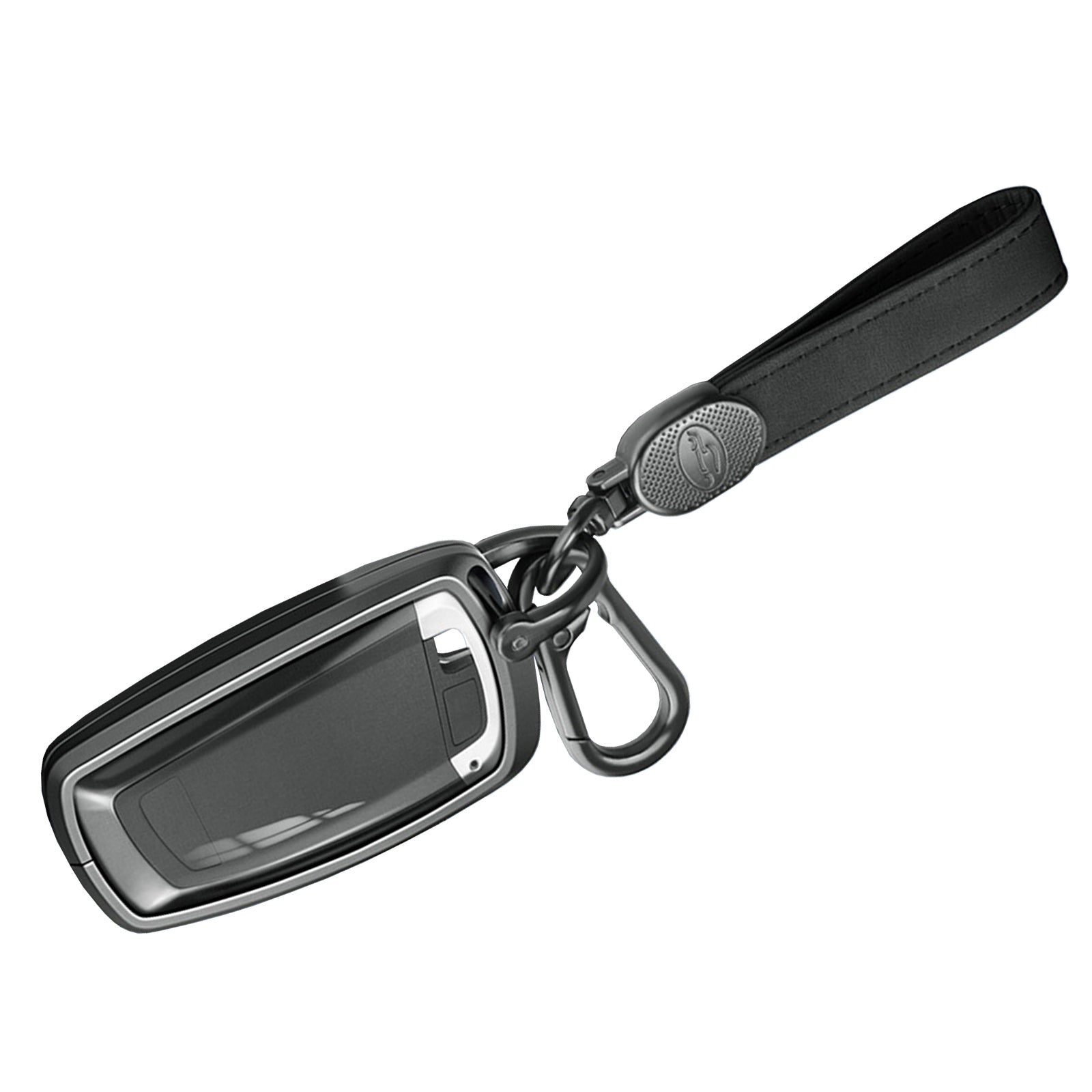 Aluminum Alloy TPU Black Car Key Case Cover With Buckle For BMW x3 x1 x5