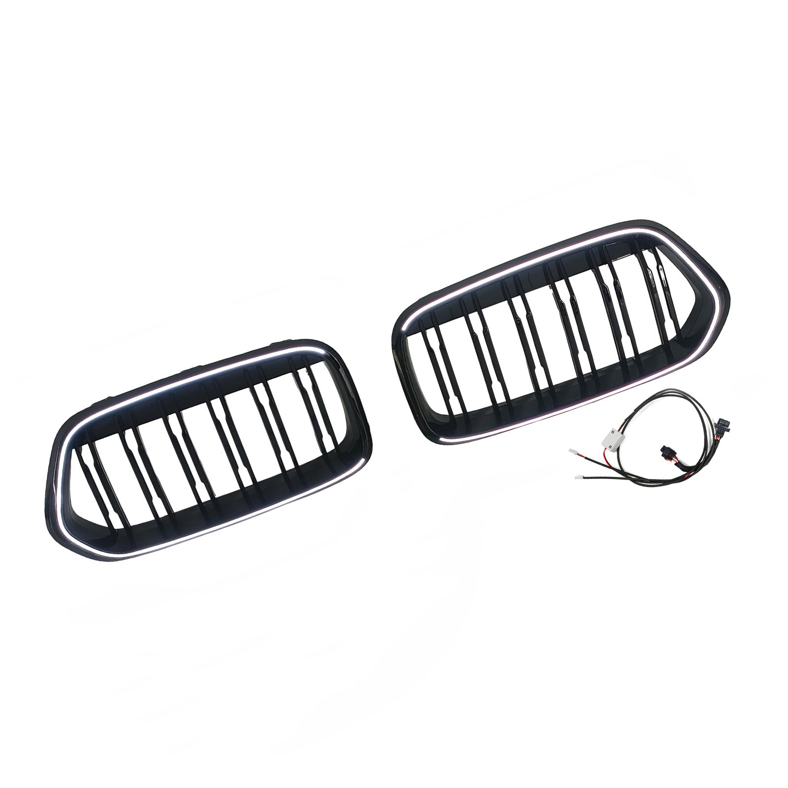 2018-2023 Fit BMW X2 Series F39 Black Front Bumper Grill Grille Double Slat