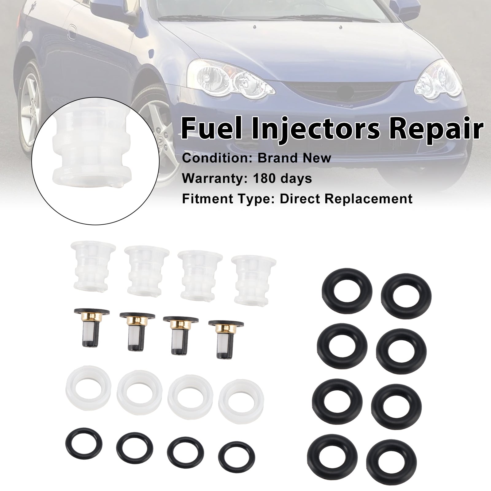 2002-2004 Acura RSX 2.0L-L4 4PCS Fuel injector rebuild kit 16450-PNE-G01