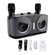 Wireless Bluetooth Speaker High Power Dual Microphone Karaoke All-in-One Audio