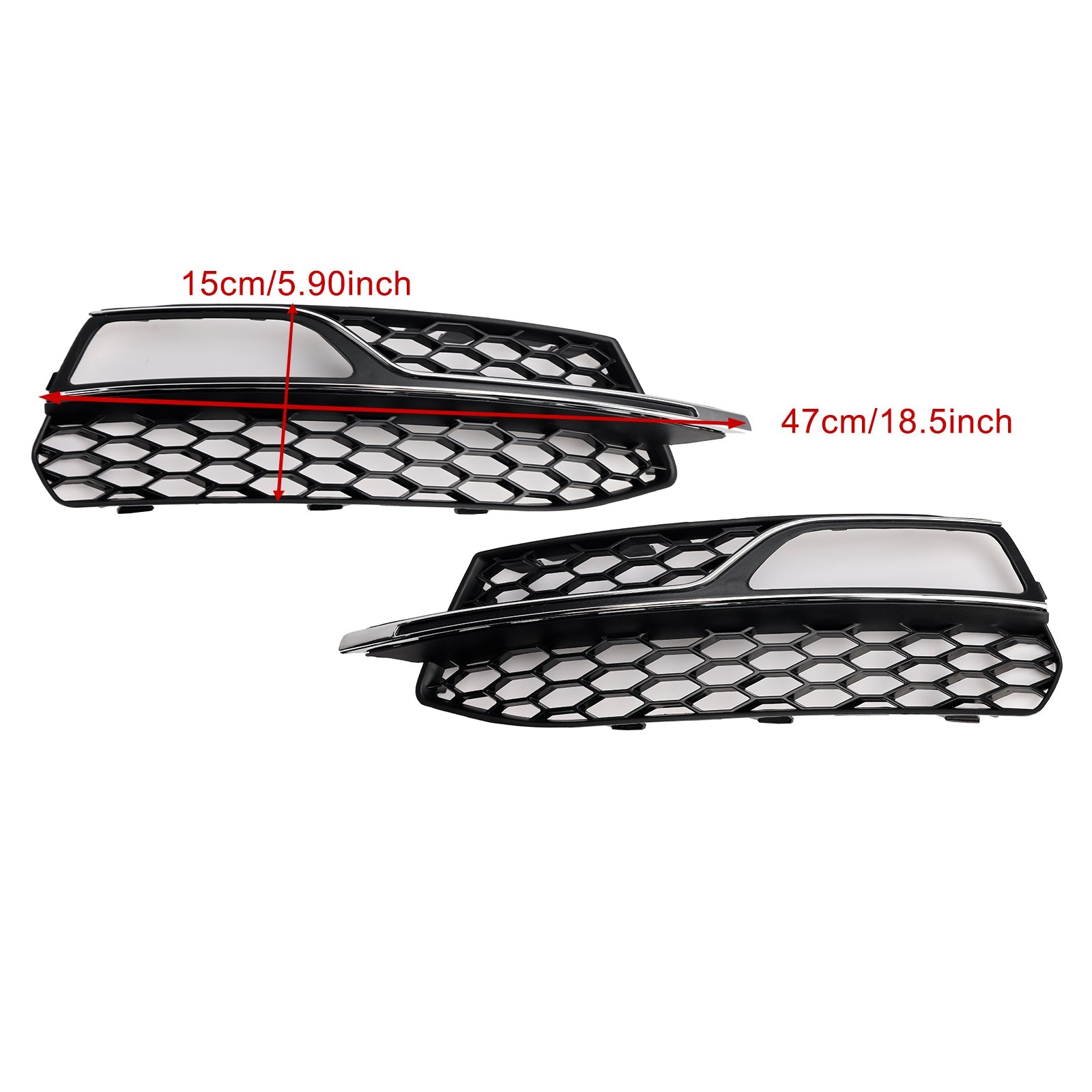 2013-2016 AUDI A3 S3 S-Line Front Lower Bumper Fog Light Cover Grill 8V3807682G 8V3807681G