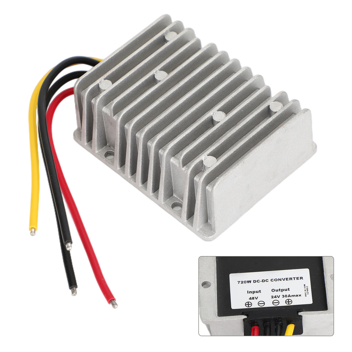 WaterProof 36V/48V to 24V 30A 720W Step Down DC/DC Power Converter Regulator