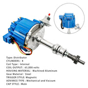 Distributor 65,000 KV Coil 7500 RPM Module For Ford 351C 351M 400 429 460