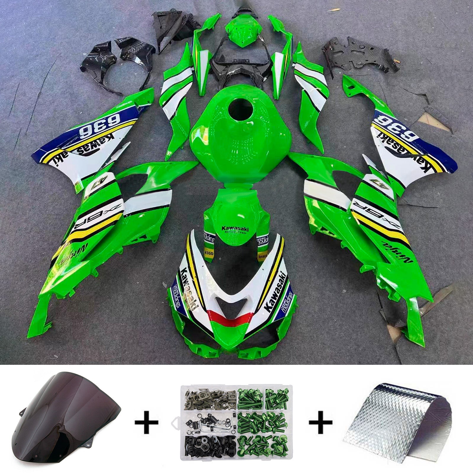 Injection Fairing Kit Bodywork Plastic ABS fit For Kawasaki ZX-6R 2024-2025