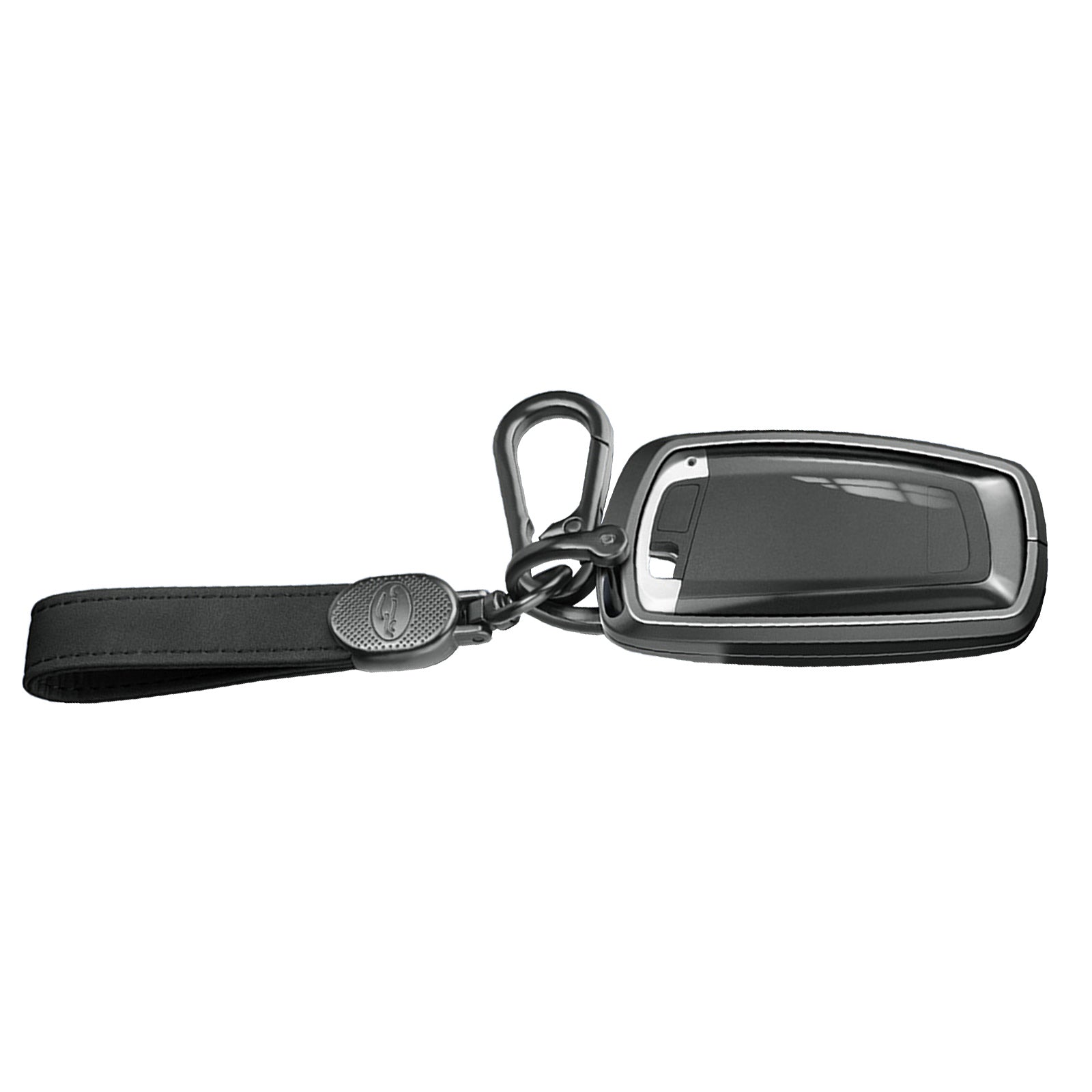 Aluminum Alloy TPU Black Car Key Case Cover With Buckle For BMW x3 x1 x5