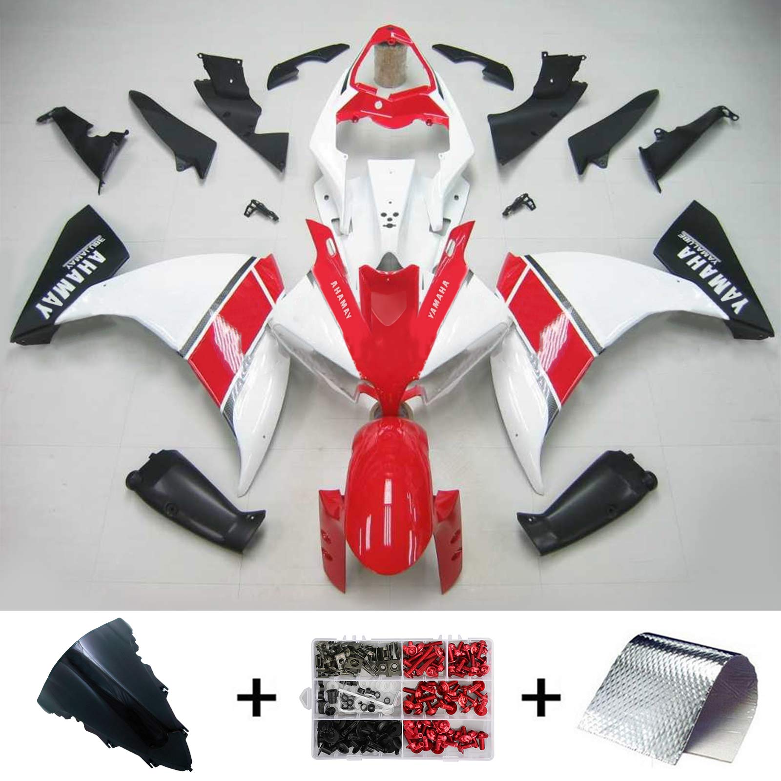 2012-2014 Yamaha YZF 1000 R1 Amotopart Injection Fairing Kit Bodywork Plastic ABS #101