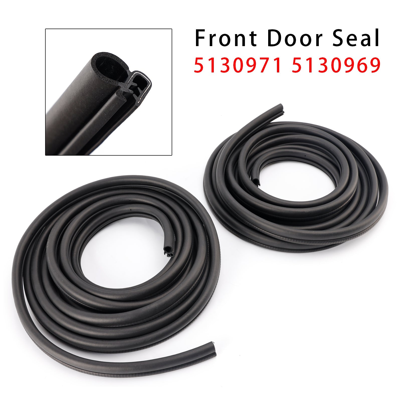 2001-2006 GMC-Sierra 2500 HD/3500-4 Door Extended Cab Pickup 5130969 2PCS Weatherstrip Door Seal