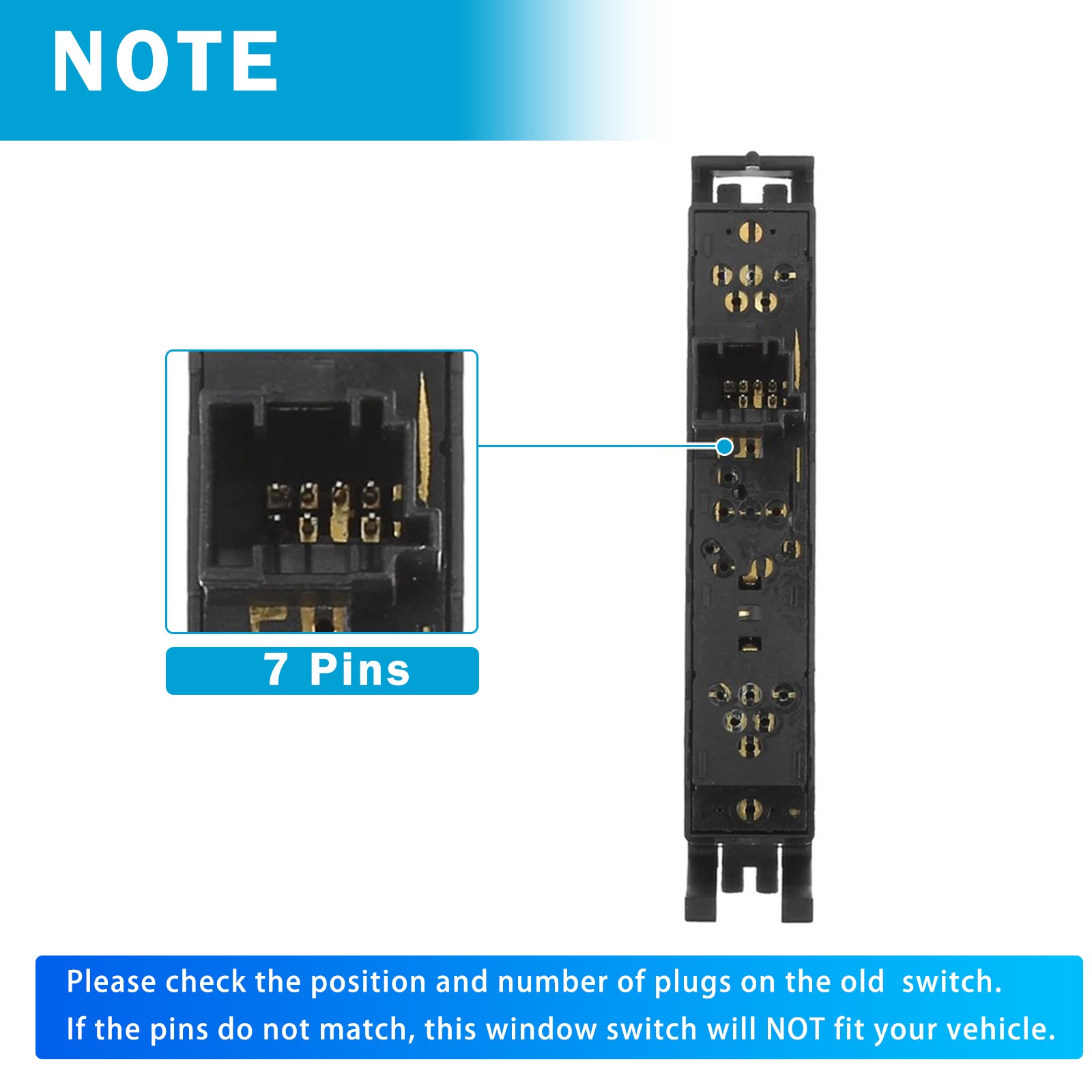 Front Left Power Window Switch for BMW 323i 325i 328i 330i 323Ci 61316902184