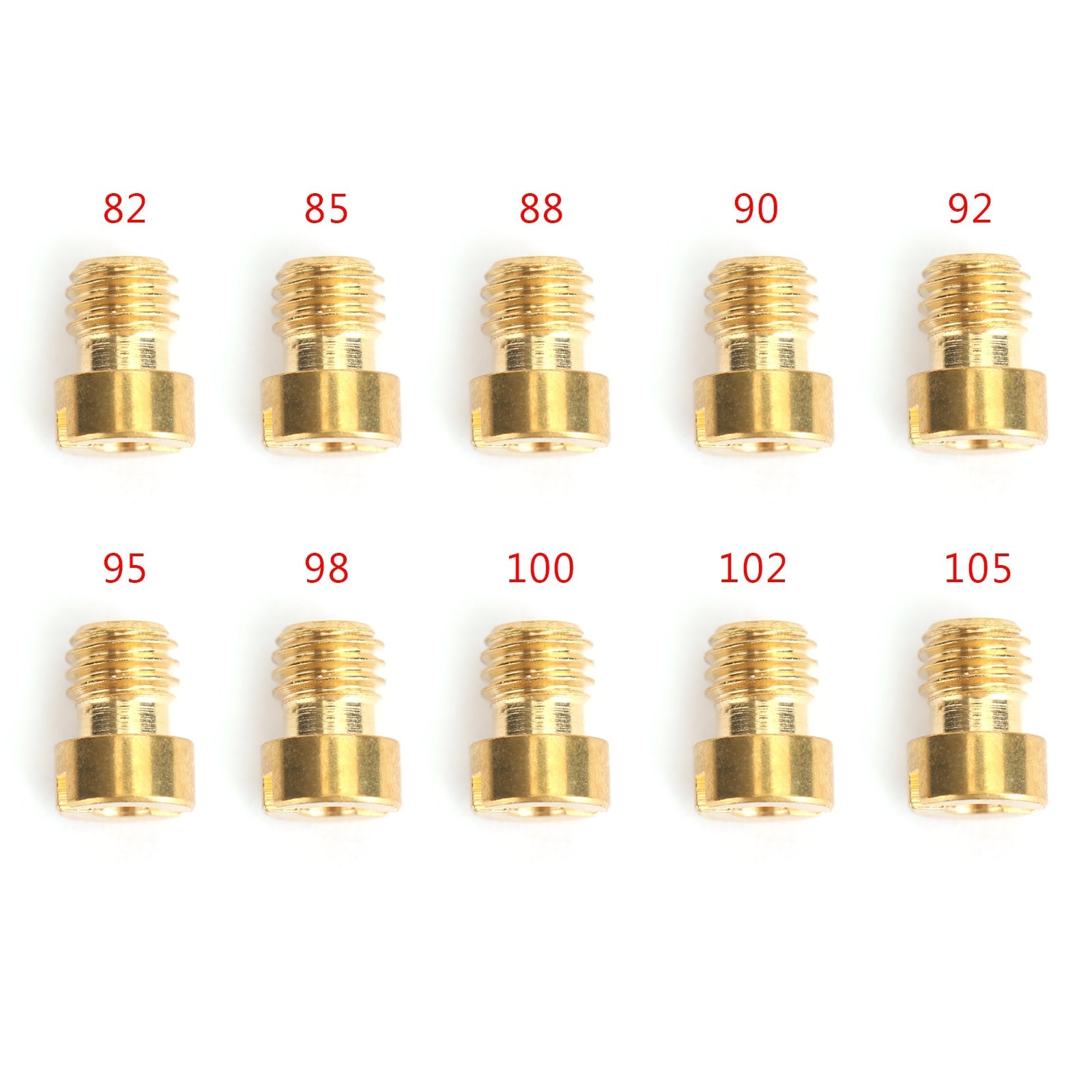 10set Round Head Main Jet 5mm 82-105 For GY6 Motorcycle Scooter Carburetor PZ19 Generic