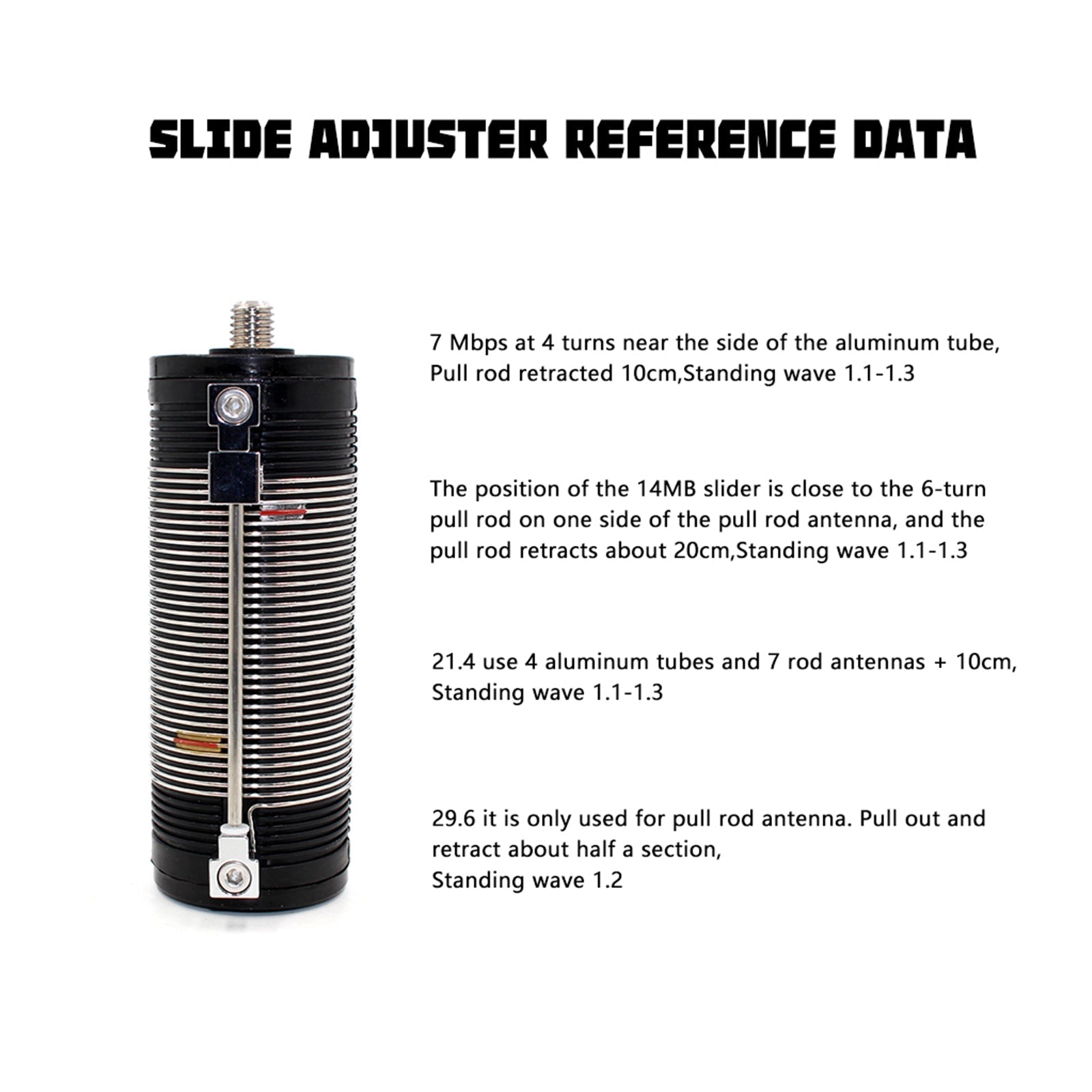 JPC-12 Portable Shortwave Antenna 8-Band Outdoor Balcony Rack Antenna 7MHz-50MHz