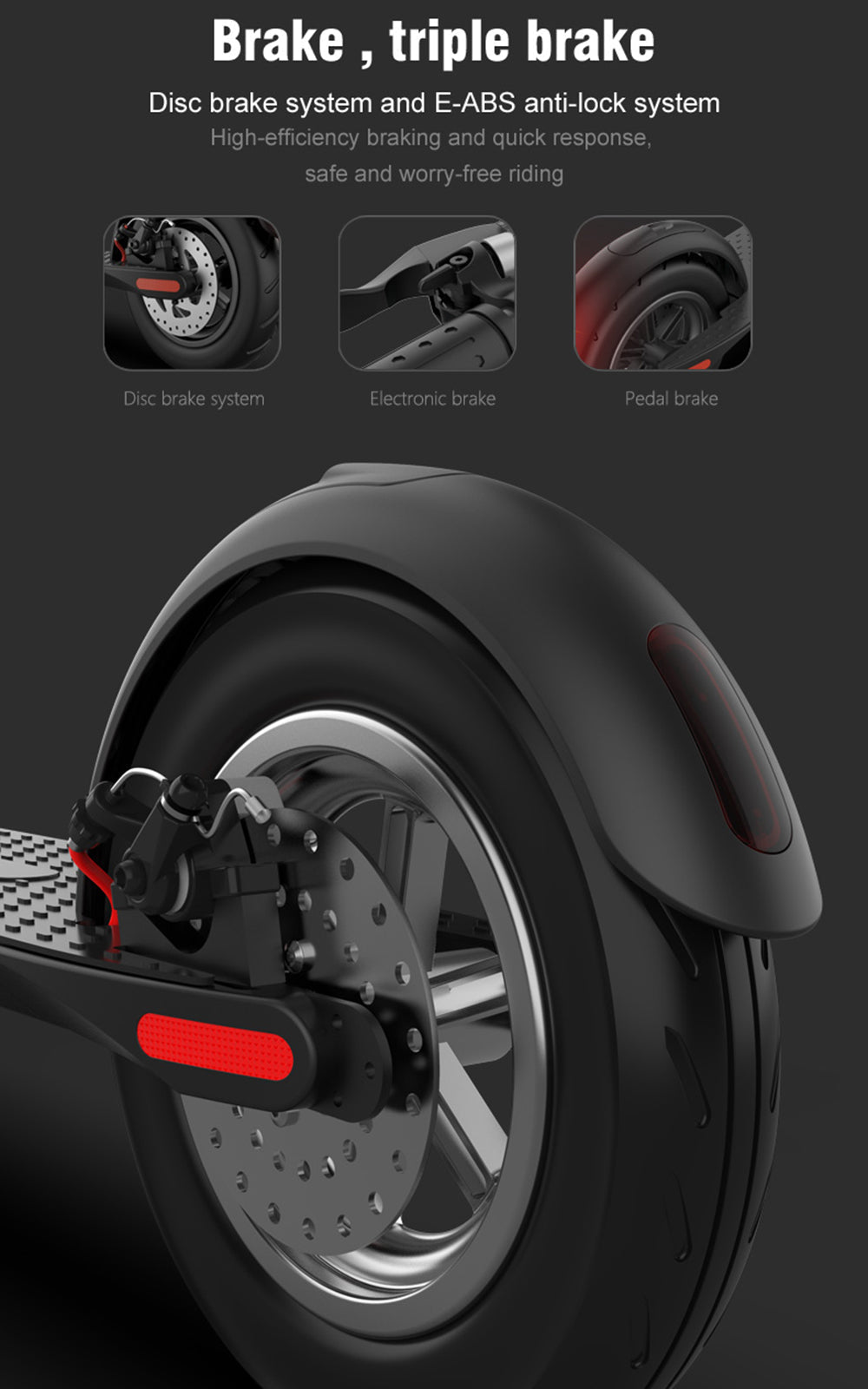 45KM 10" Folding Electric Scooter 350W Range For Adult City Commute