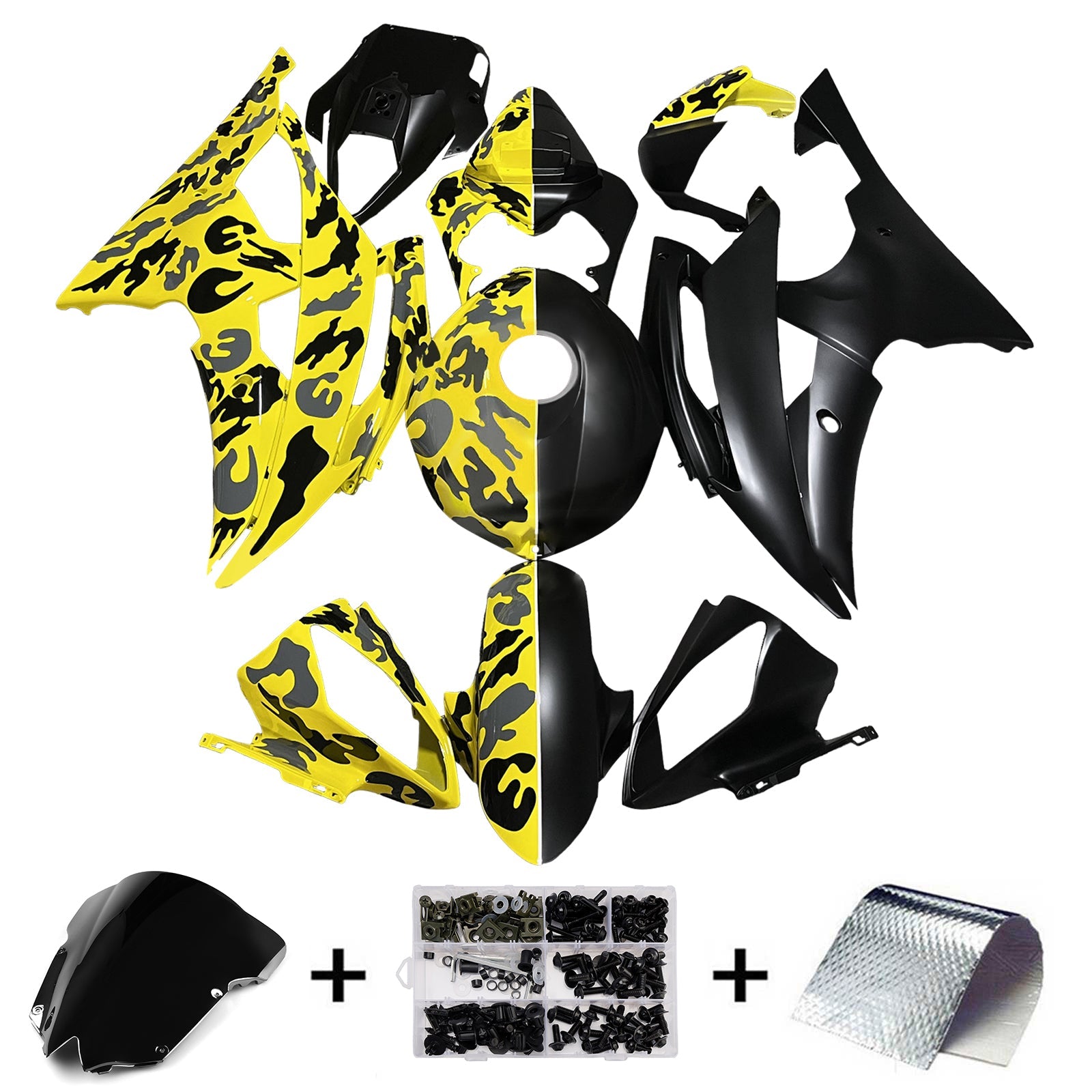 Injection Fairing Kit Bodywork Plastic ABS For Yamaha YZFR6 YZF-R6 2008-2016