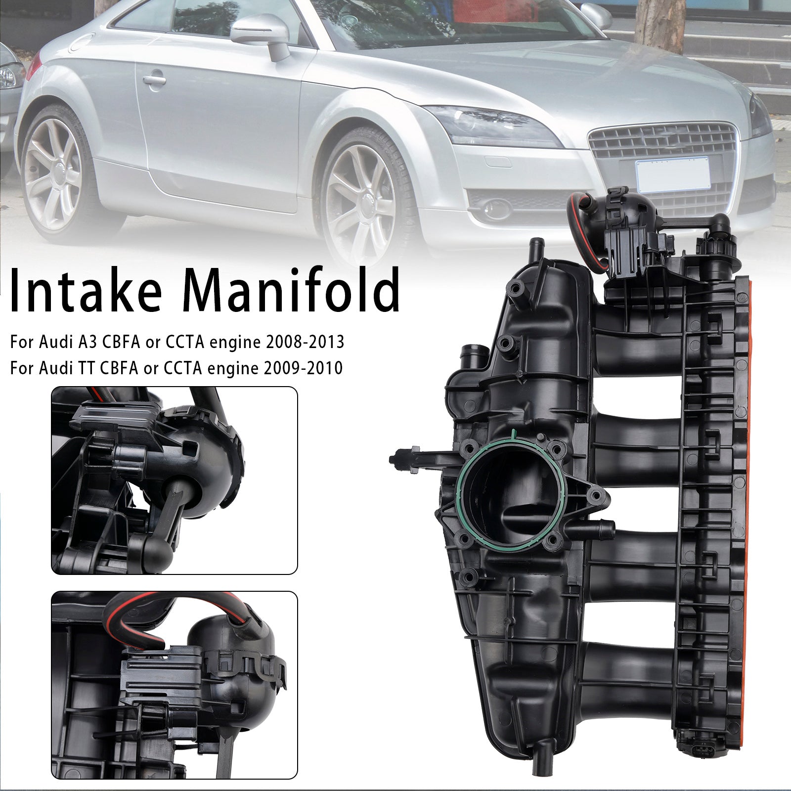 2009-2010 Audi TT CBFA or CCTA engine Air Inlet Intake Manifold 06J133201BD