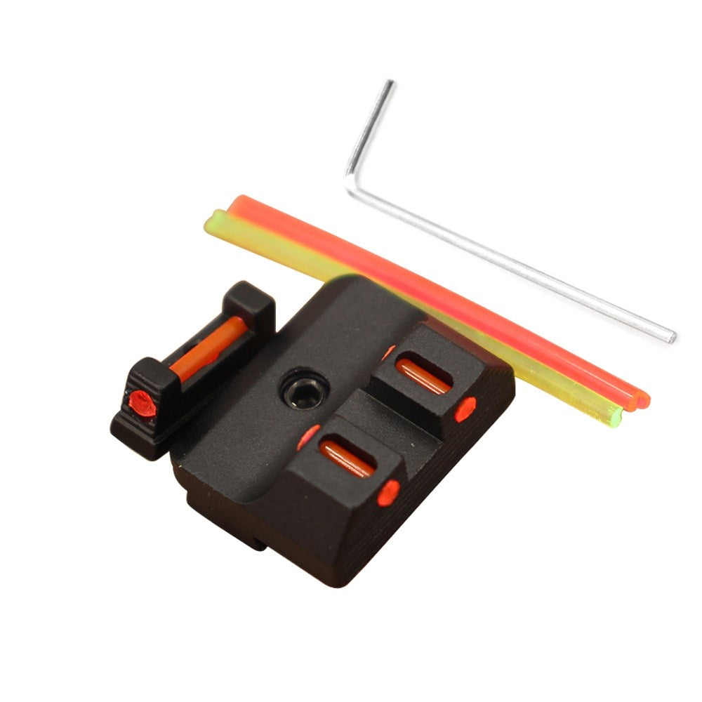 New Fiber Optic Front Sight Rear Combat Red Dot Fiber Sight for Standard Glock