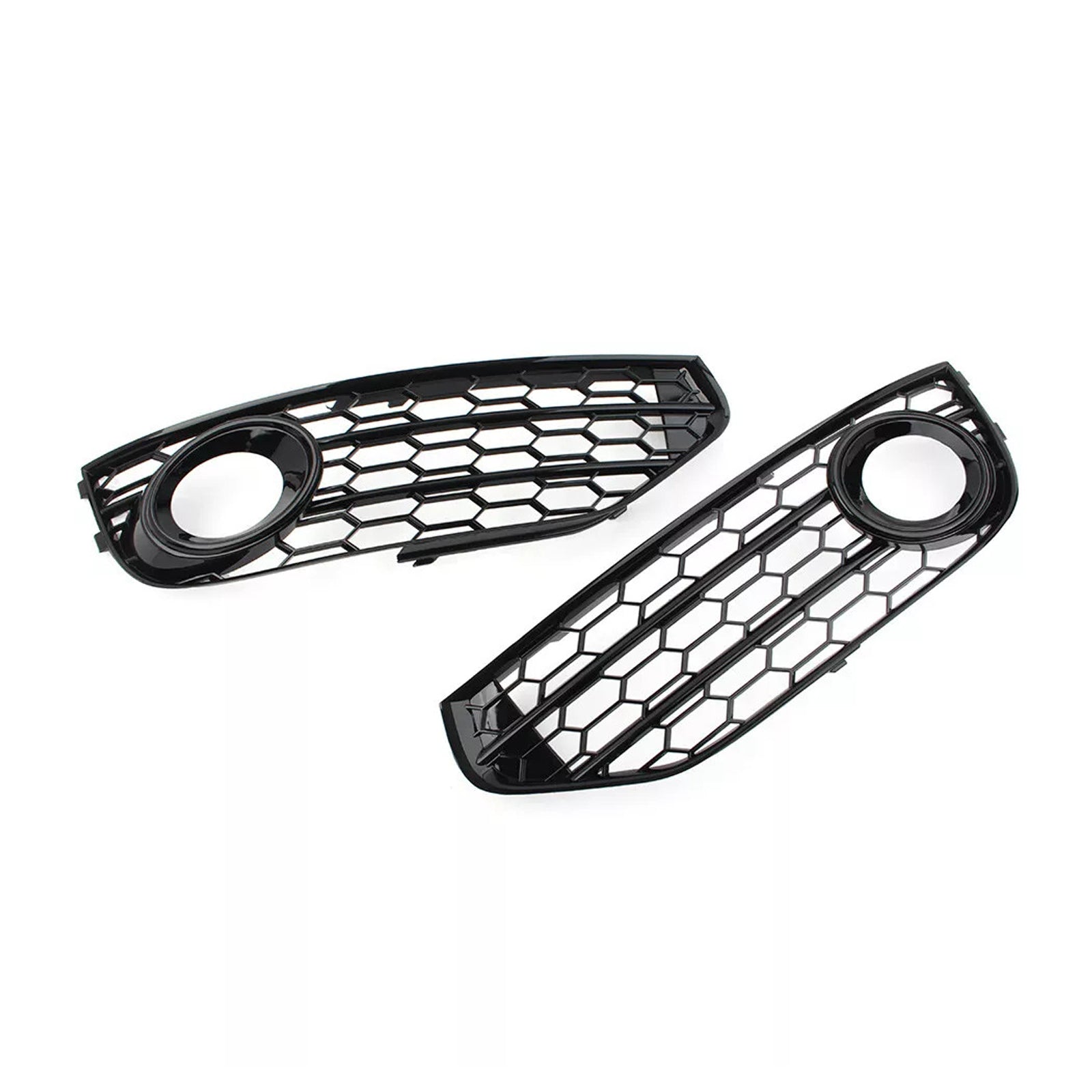 2010-2015 Audi A4 Allroad B8 Front Bumper Honeycomb Fog Grille Cover Black